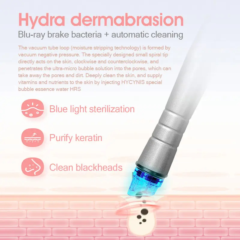 9 в 1 алмазном пилинге Hydrafacials Water Oxygen Jet Aqua Dermabrasion Кожа подтягивает чистую подтяжку лица Машина для управления красотой